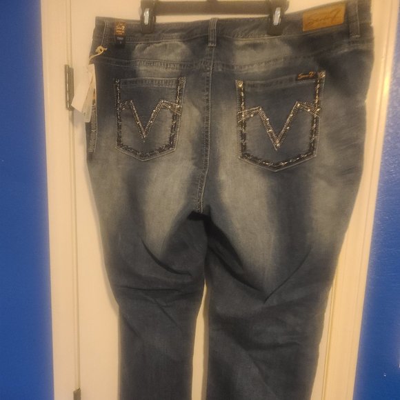 Seven7 Straight Jeans Plus 24W Bling - Picture 1 of 11